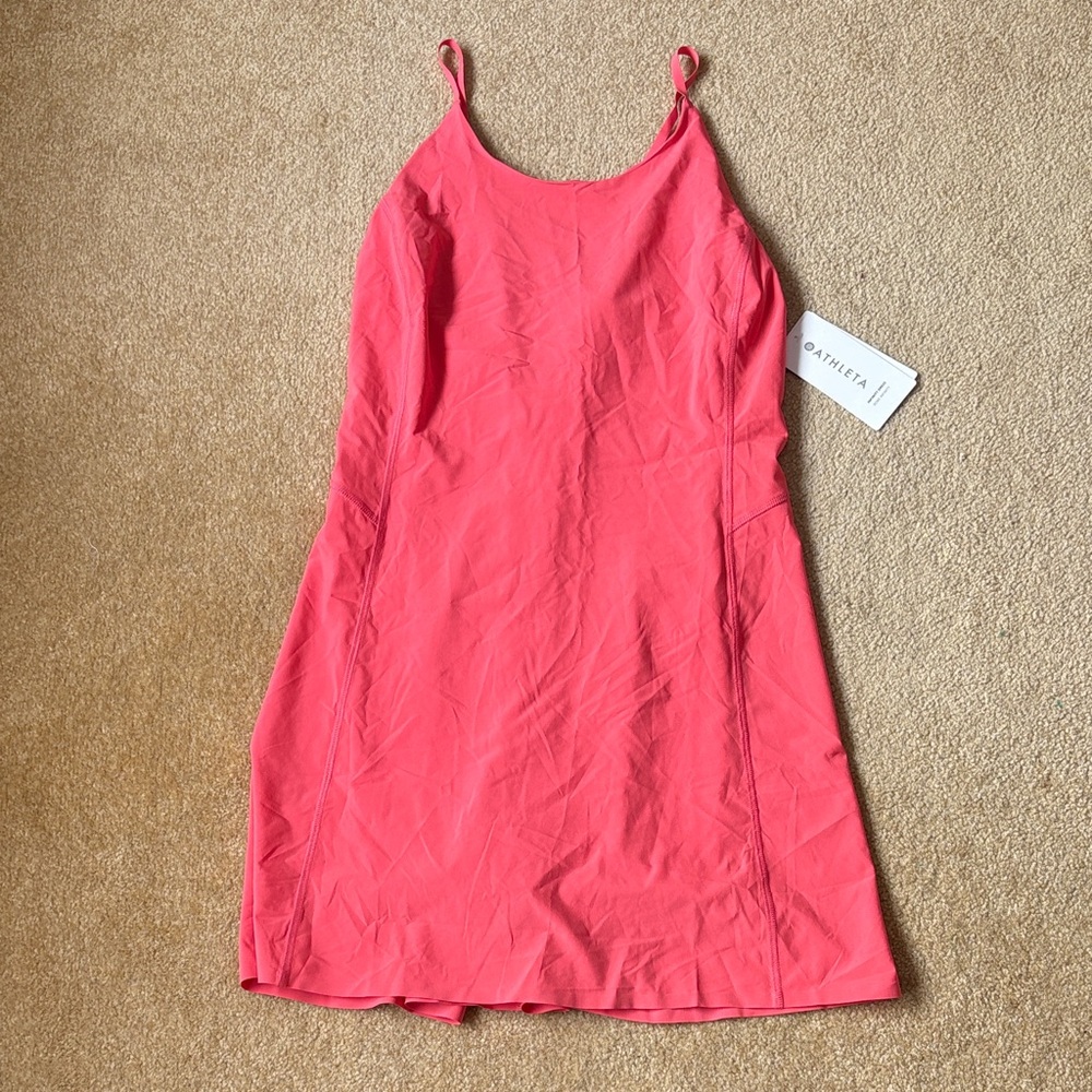 Athleta Pink Infinity Dress xl nwt built in shorts